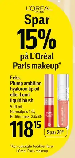 Føtex Spar 15% på L ́ Oréal Paris makeup tilbud