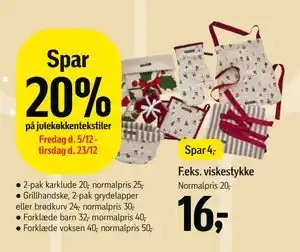 Føtex Spar 20% på julekøkkentekstiler tilbud