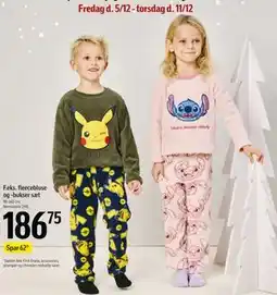 Føtex fleecebluse og -bukser sæt tilbud