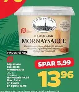 Netto Løgismose økologisk mornaysauce tilbud