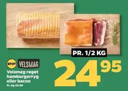 Netto Velsmag røget hamburgerryg eller bacon tilbud