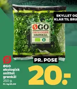 Netto ØGO økologisk snittet grønkål tilbud