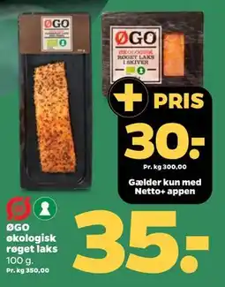 Netto ØGO økologisk røget laks tilbud