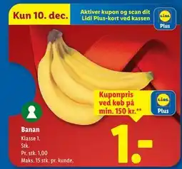 Lidl Banan, App-pris tilbud