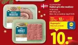Lidl Hakket gris eller medister tilbud
