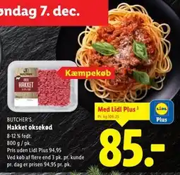 Lidl Hakket oksekød tilbud