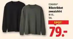 Lidl Ribstrikket sweatshirt tilbud