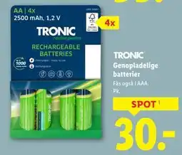 Lidl Genopladelige batterier tilbud