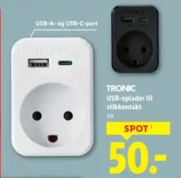 Lidl USB-oplader til stikkontakt tilbud