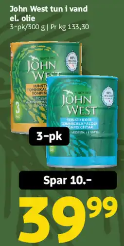 Løvbjerg John West tun i vand el. olie tilbud