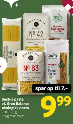 Løvbjerg Gestus pasta el. Grøn Balance økologisk pasta tilbud