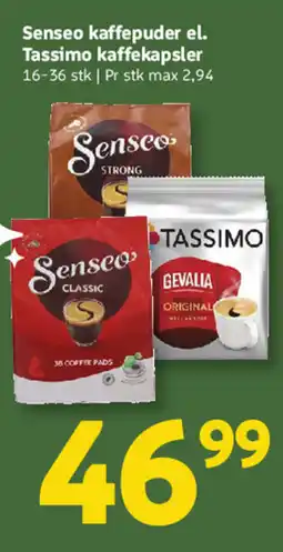 Løvbjerg Senseo kaffepuder el. Tassimo kaffekapsler tilbud