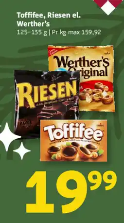 Løvbjerg Toffifee, Riesen el. Werther's tilbud