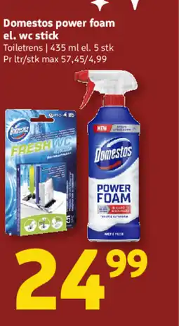 Løvbjerg Domestos power foam el. wc stick tilbud