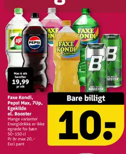 Løvbjerg Faxe Kondi, Pepsi Max, 7Up, Egekilde el. Booster tilbud