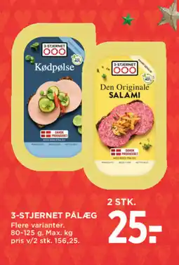 MENY 3-STJERNET Pålæg tilbud