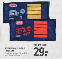 MENY STEFF Houlberg pølser tilbud