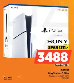 Power Sony konsol playstation 5 slim tilbud