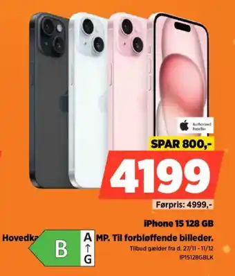 Iphone 15 128 a mp. til forbløffende billeder.