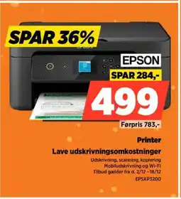 Power Epson printer lave udskrivningsomkostninger tilbud