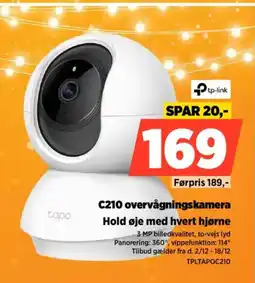 Power Tp-link c210 overvågningskamera hold øje med hvert hjørne tilbud