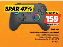 Power Controller Gaming Hero trådløs Nintendo Switch tilbud
