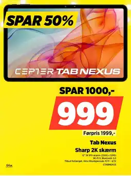 Power Tab Nexus Sharp 2K skærm tilbud