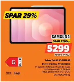Power SAMSUNG Galaxy Tab STI Wi-Fi 128 GB Drevet af Galaxy Al-funktioner tilbud
