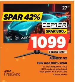 Power CEPTER Atilius X1 V2 HDR med 100% sRGB tilbud