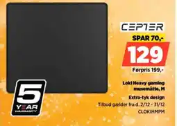 Power CEPTER Loki Heavy gaming musemåtte, M Extra-tyk design tilbud