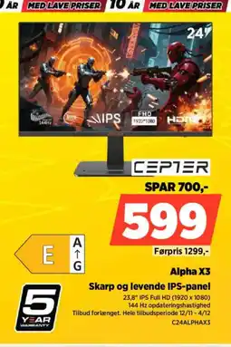 Power CEPTER Alpha X3 Skarp og levende IPS-panel tilbud