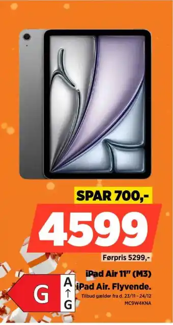 IPad Air 11" (M3) iPad Air. Flyvende.
