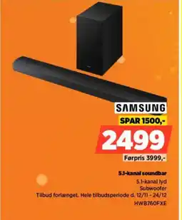 Power SAMSUNG 5.1-kanal soundbar tilbud