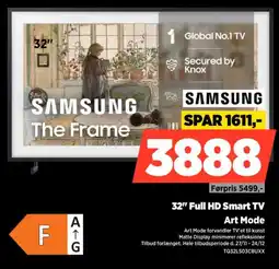 Power Samsung 32" full hd smart tv art mode tilbud