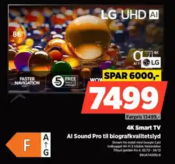 Power LG 4K Smart TV Al Sound Pro til biografkvalitetslyd tilbud