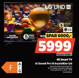 Power LG 4K Smart TV Al Sound Pro til krystalklar lyd tilbud