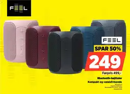 Power FEEL Bluetooth-højttaler Kompakt og vandafvisende tilbud