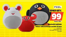 Power Feel bluetooth-højttaler sikkert silikonedesign perfekt til børn tilbud