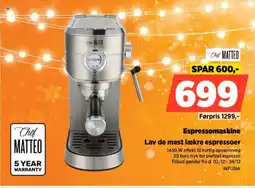 Power Chef MATTEO Espressomaskine Lav de mest lækre espressoer tilbud