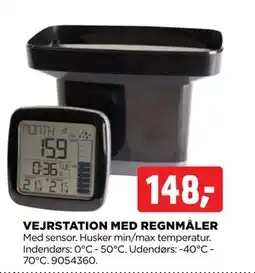 jem & fix VEJRSTATION MED REGNMÅLER tilbud