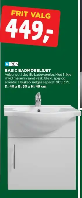 jem & fix BASIC BADMØBELSÆT tilbud