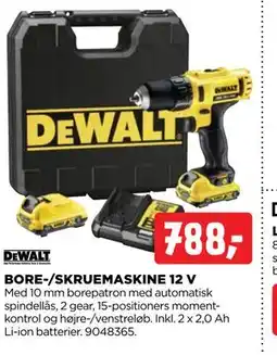 jem & fix BORE-/SKRUEMASKINE 12 V tilbud