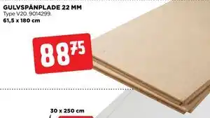 jem & fix GULVSPÅNPLADE 22 MM tilbud