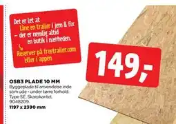jem & fix OSB3 PLADE 10 MM tilbud