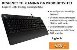 CBC Logitech G213 Prodigy Gamingtastatur tilbud