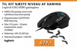 CBC Logitech G502 HERO gamingmus tilbud