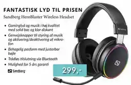CBC Sandberg HeroBlaster Wireless Headset tilbud
