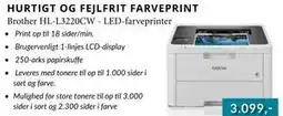 CBC Brother HL-L3220CW - LED-farveprinter tilbud