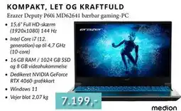 CBC Erazer Deputy P60i MD62641 bærbar gaming-PC tilbud
