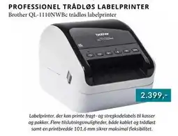 CBC Brother QL-1110NWBc trådløs labelprinter tilbud